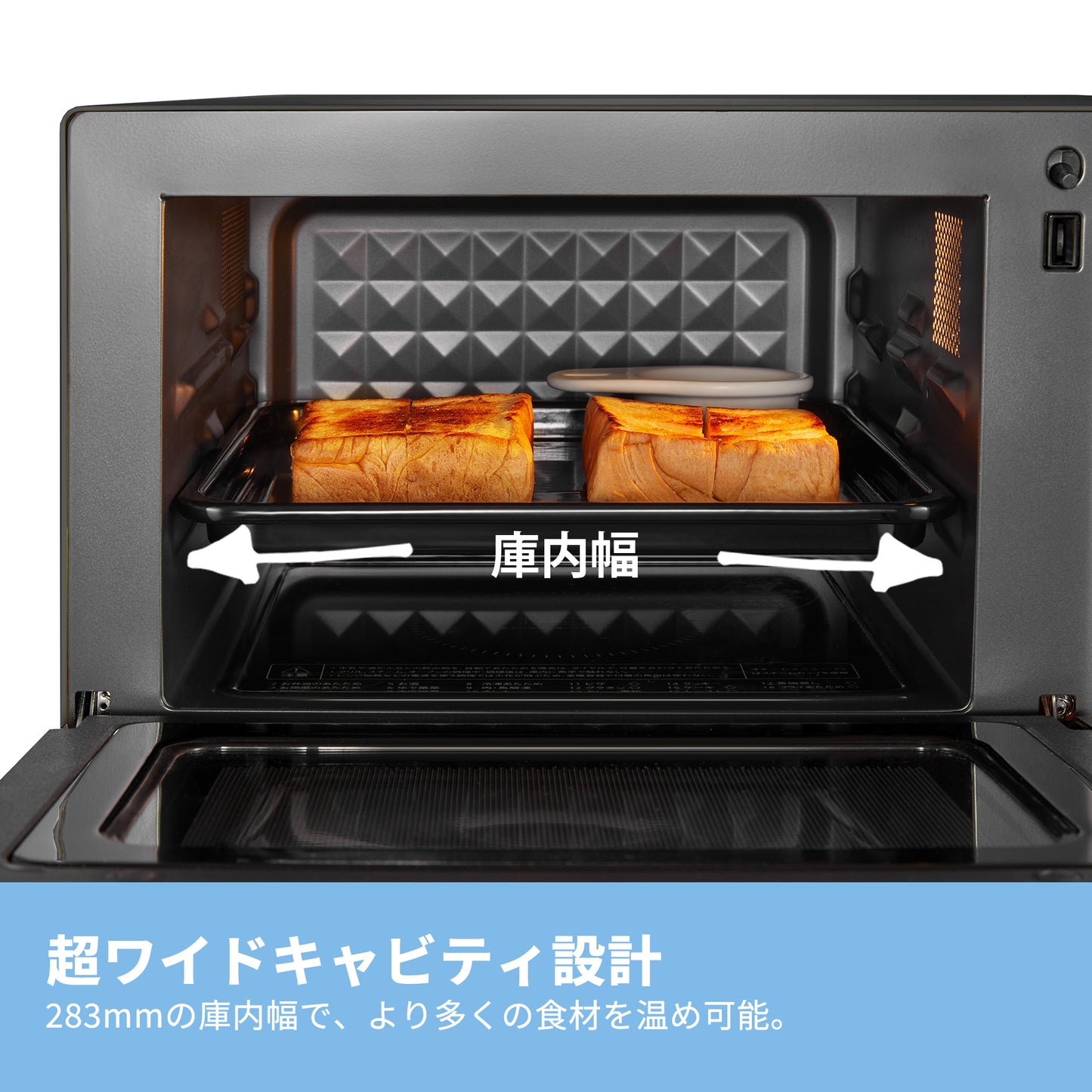 COMFEE' オーブンレンジ 18L フラットテーブル ブラック CF-EA181-BK