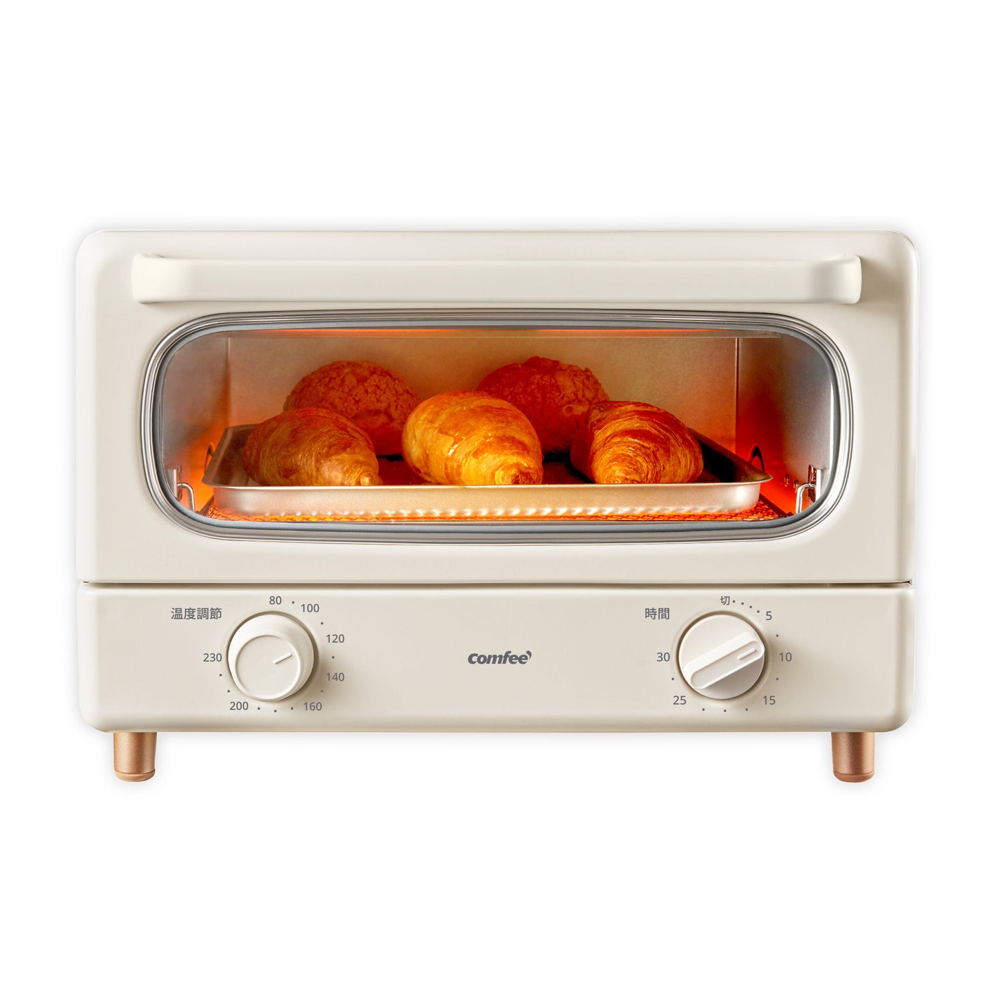 COMFEE' オーブントースター 4枚焼き アイボリー CF-MC142-AY