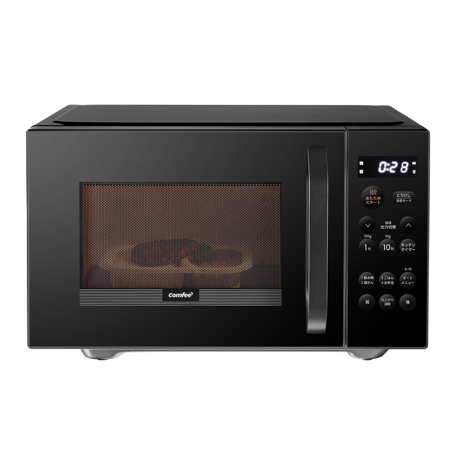 COMFEE' 電子レンジ 23L フラットテーブル ブラック 単機能CMO-EMP032XFPG(BK)