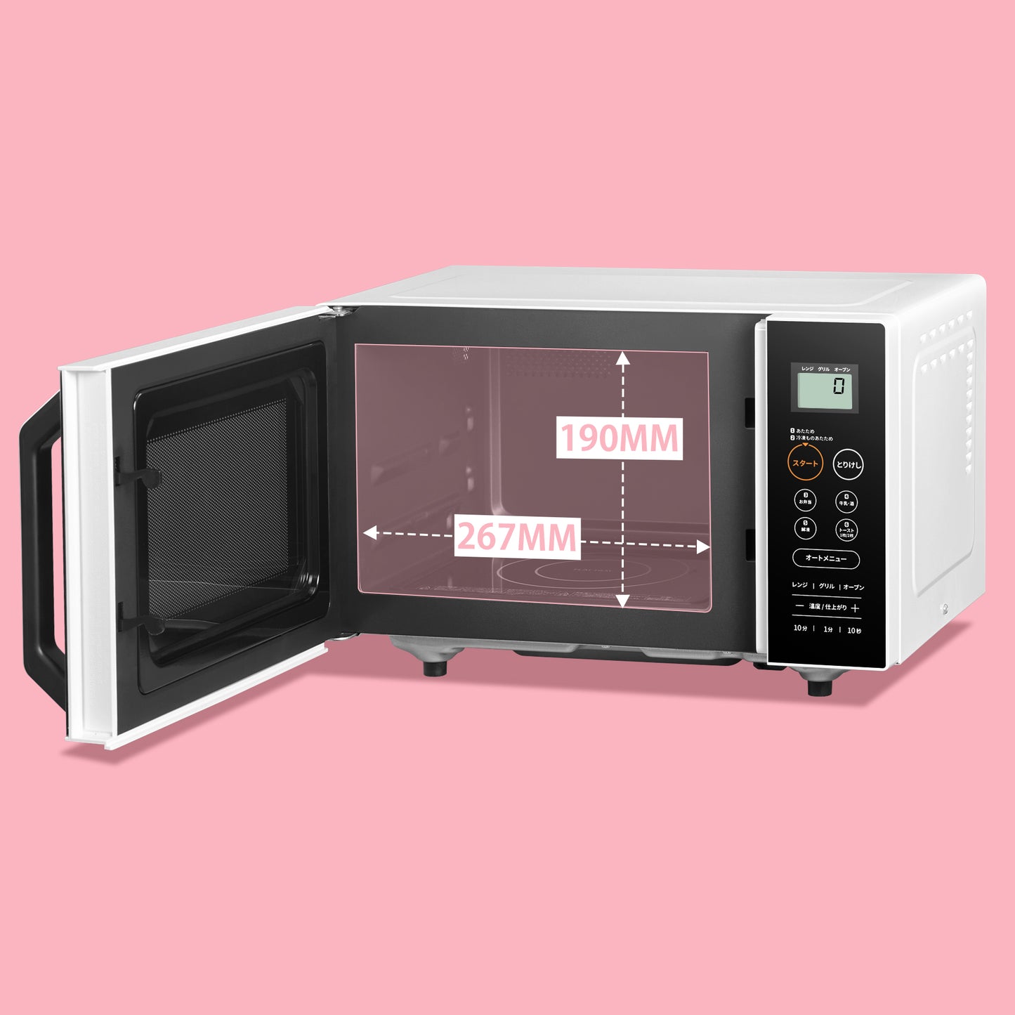 COMFEE' オーブンレンジ 16L フラットテーブル ブラック+ホワイト CF-DA161-WB