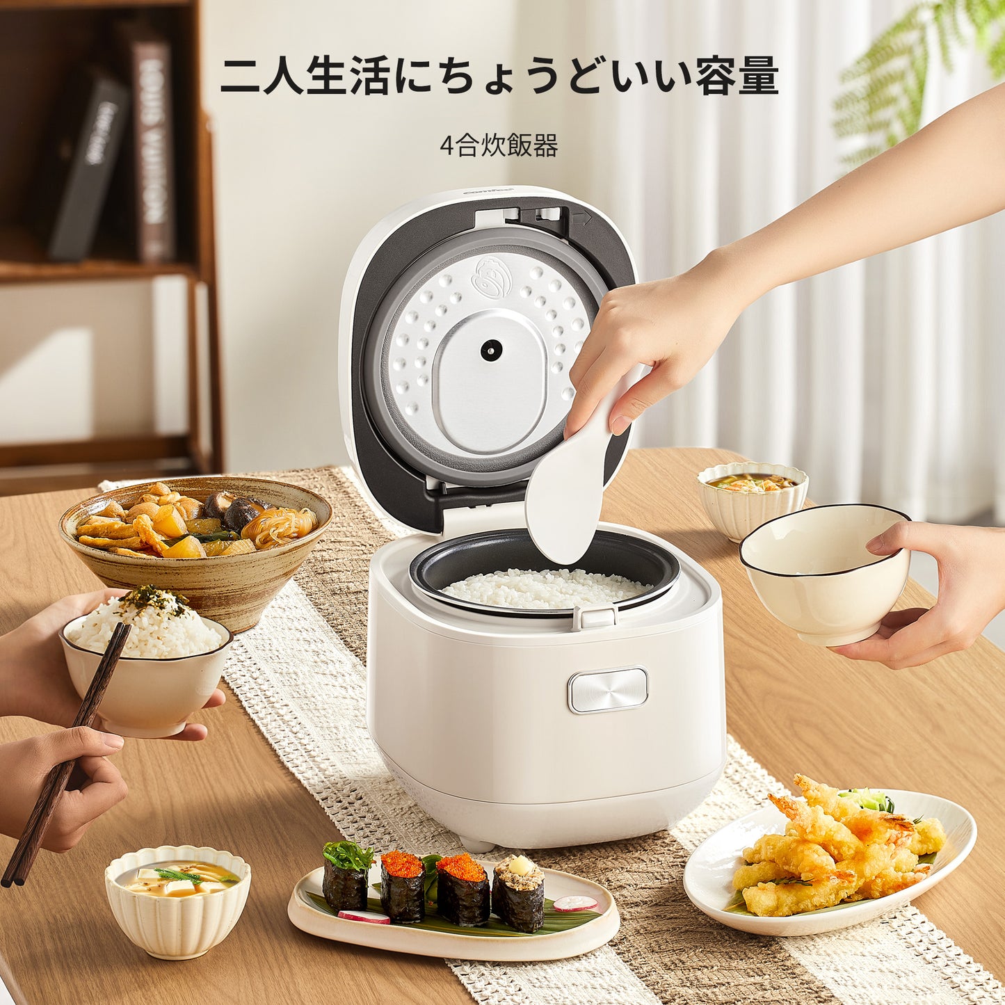 COMFEE' 炊飯器 4合炊き マイコン CRD-20PYT1B1