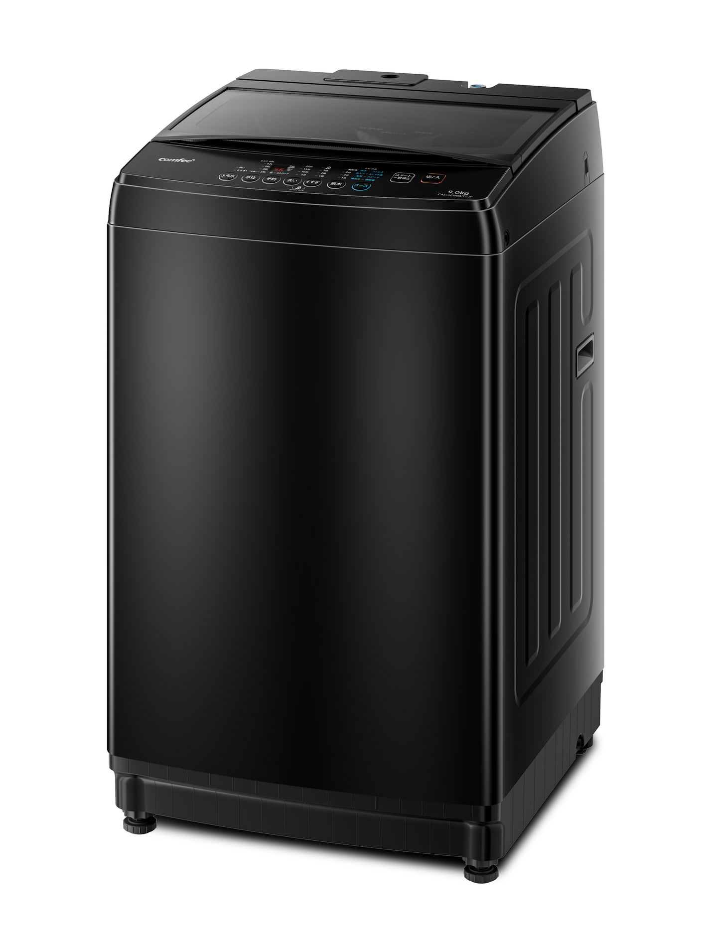 COMFEE' 洗濯機 9kg 全自動 風乾燥 金属グレー CAS16EW90/TT-JP