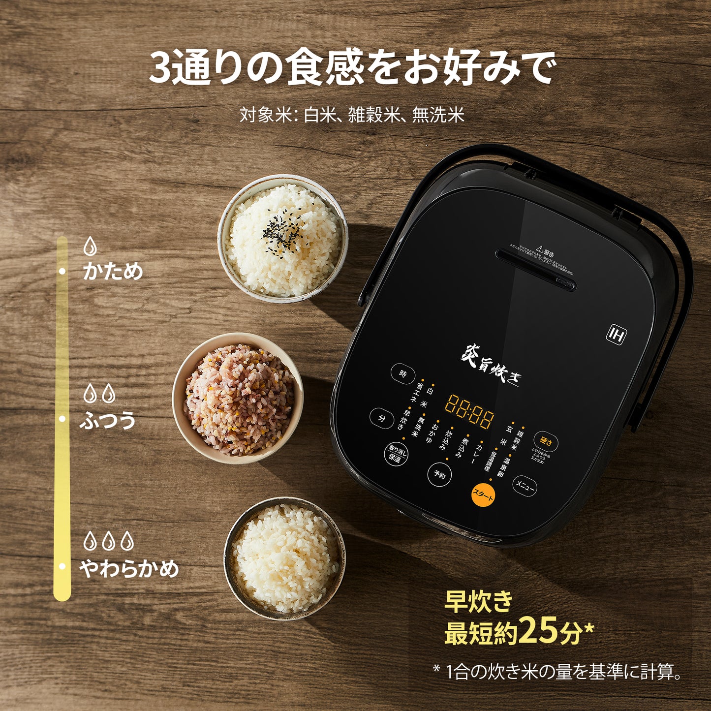 COMFEE' 炊飯器 5.5合炊き IH式 CRI-30DKT2C1