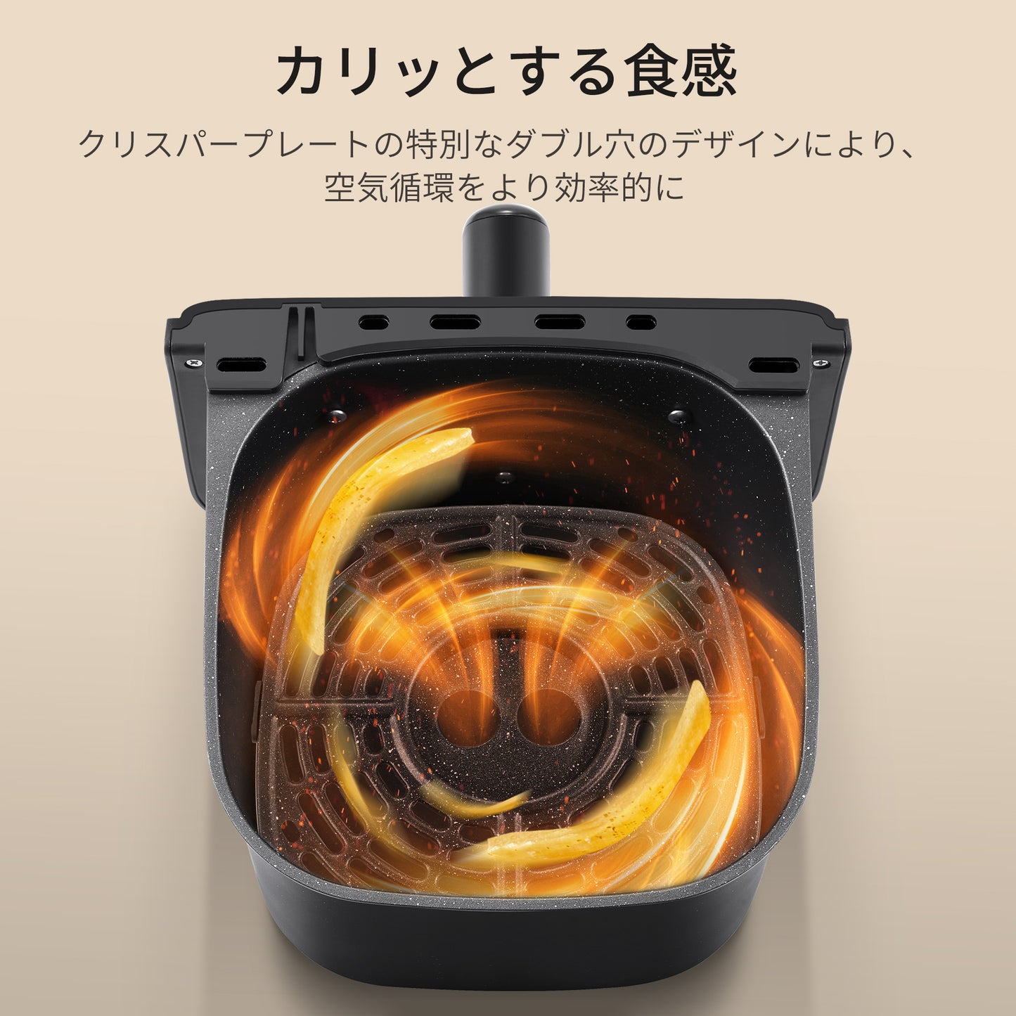 COMFEE' エアフライヤー 4L ブラック CAD-40PK00B1