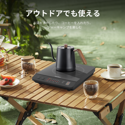 COMFEE' クッキングヒーター IH式　1000W ブラック ‎CIC-10GKBLA1
