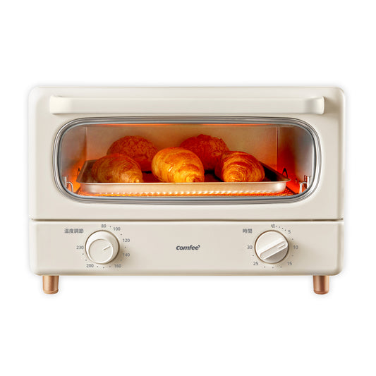 COMFEE' オーブントースター 4枚焼き アイボリー　CF-MC142-AY
