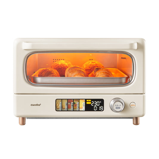 COMFEE'  オーブントースター 4枚焼き  14L アイボリー CF-AC141-AY