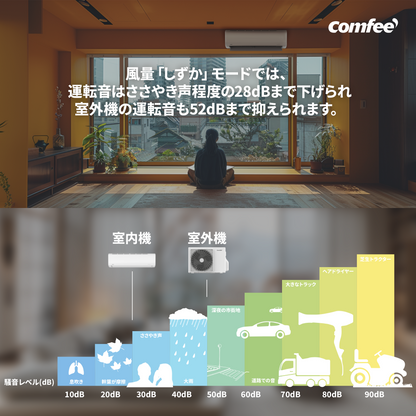 COMFEE' エアコン  10畳　‎CYA-281B(W)/COYA-281B