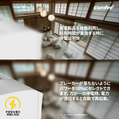 COMFEE' エアコン  14畳　CYA-401B(W)/COYA-401B
