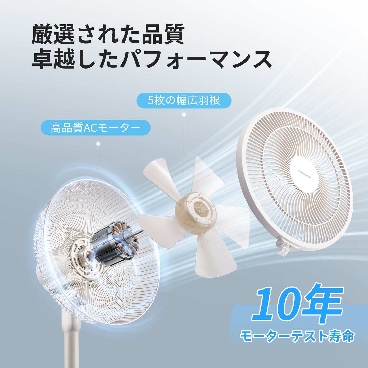 COMFEE' 扇風機  ACモーター  リモコン式 CFS-12PWR0C1