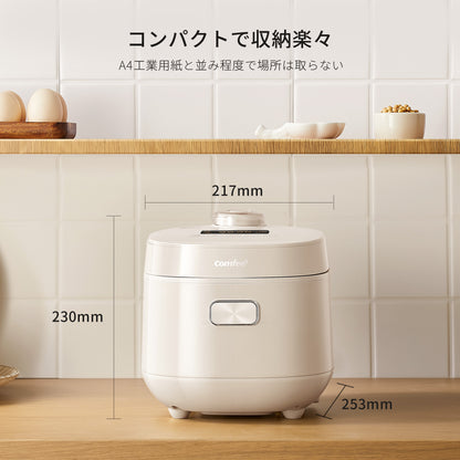 COMFEE' 炊飯器 4合炊き　マイコン CRD-20PYT1B1