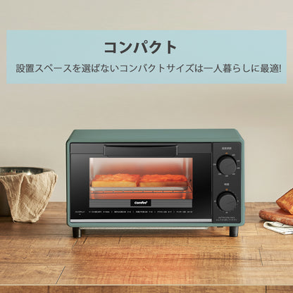 COMFEE' オーブントースター 2枚焼き 8L　グリーン CF-CD083
