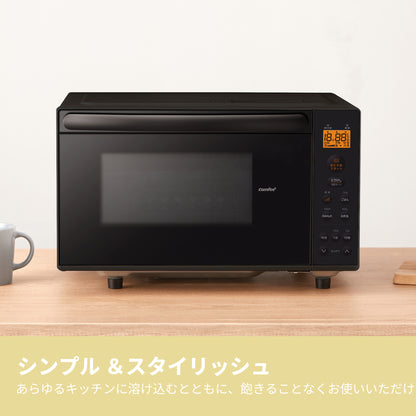 COMFEE' 電子レンジ17L フラットテーブル ブラック　単機能 CF-EX201-BK