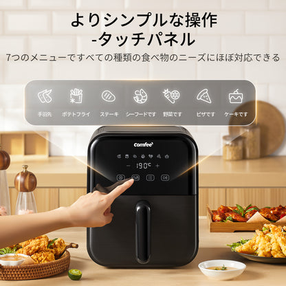 COMFEE'　エアフライヤー 4L　ブラック CAD-40PK00B1