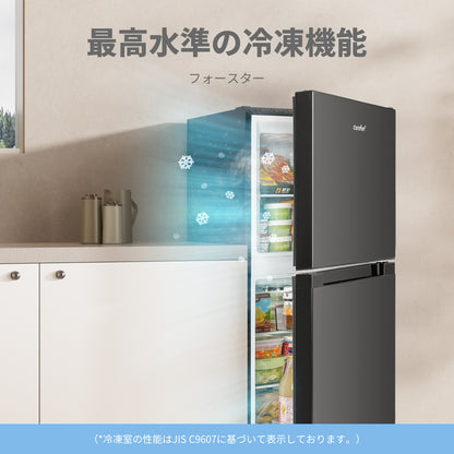 COMFEE'　冷蔵庫 132L　ブラック　RCT128BL1JP(E)